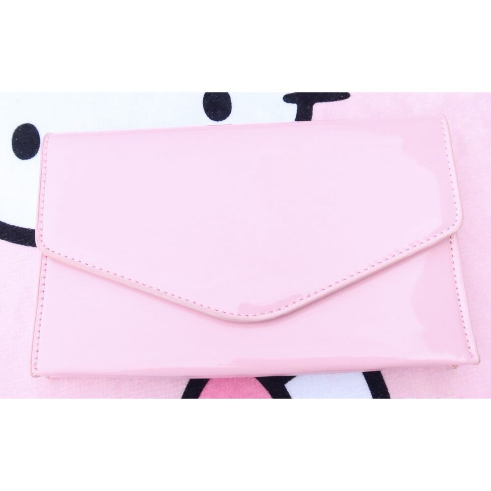 Steve Madden Pink Patent Envelope Wallet Clutch Y2K Barbiecore